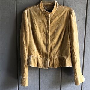 INC International Concepts Mustard Velvet  Jacket